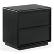Safavieh Alanna 2 Drawer Wood Nightstand in Black