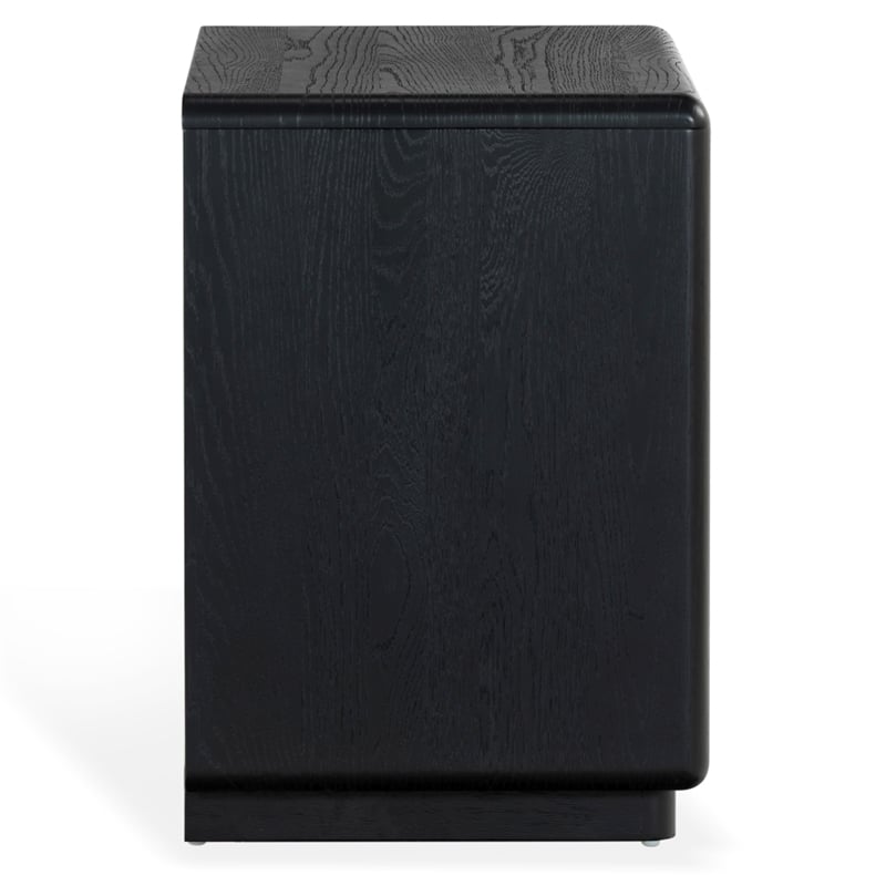 Safavieh Alanna 2 Drawer Wood Nightstand in Black