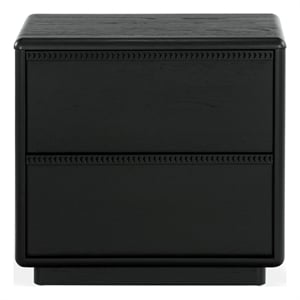 Safavieh Alanna 2 Drawer Wood Nightstand in Black