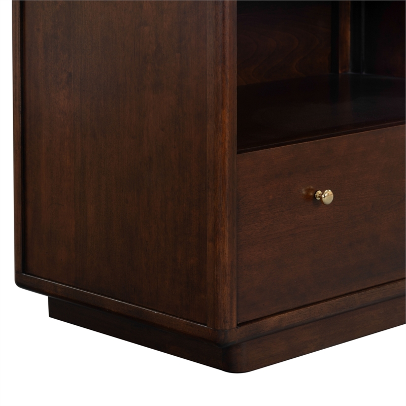 Safavieh Bellabrianna 1 Drawer Wood Nightstand in Cherry
