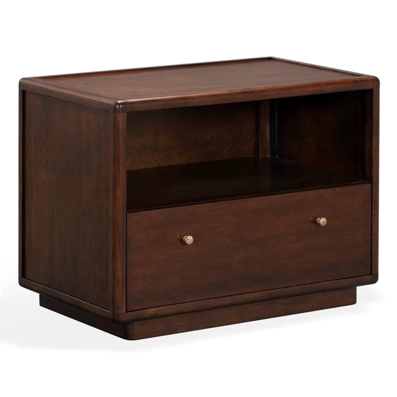 Safavieh Bellabrianna 1 Drawer Wood Nightstand in Cherry