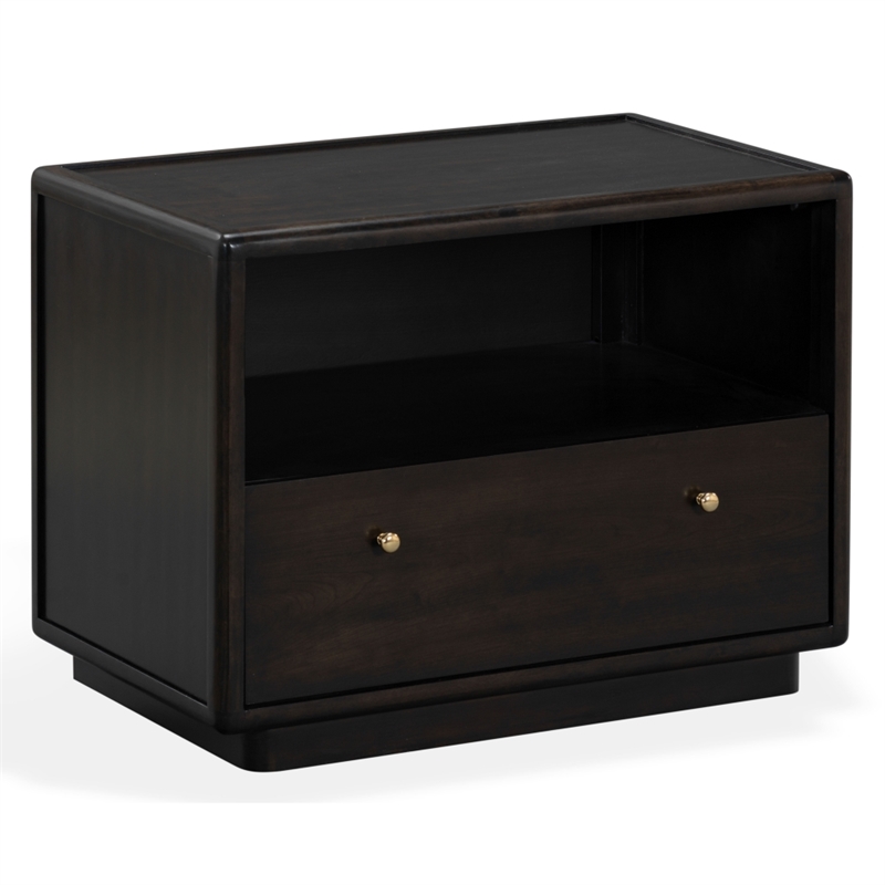 Safavieh Bellabrianna 1 Drawer Wood Nightstand in Black