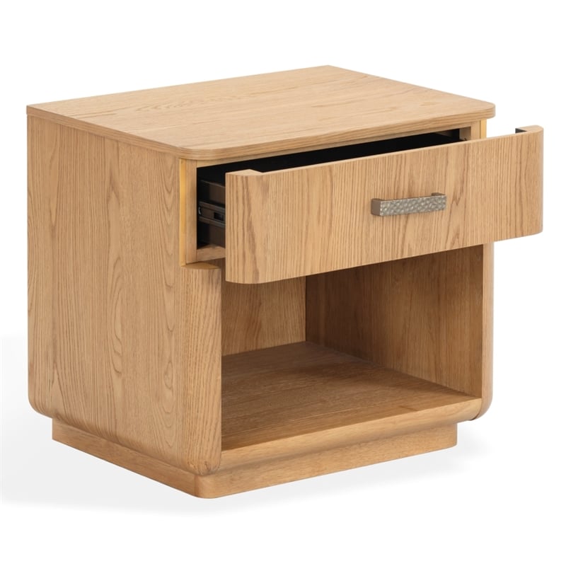 Safavieh Carmilla 1 Drawer Wood Nightstand in Brown / Oak