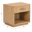 Safavieh Carmilla 1 Drawer Wood Nightstand in Brown / Oak