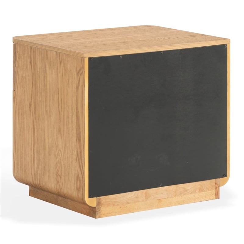 Safavieh Carmilla 1 Drawer Wood Nightstand in Brown / Oak