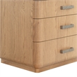 Safavieh Carmilla 3 Drawer Wood Nightstand in Brown / Oak