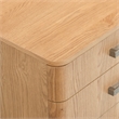 Safavieh Carmilla 3 Drawer Wood Nightstand in Brown / Oak