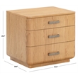 Safavieh Carmilla 3 Drawer Wood Nightstand in Brown / Oak