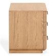 Safavieh Carmilla 3 Drawer Wood Nightstand in Brown / Oak