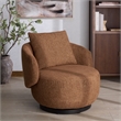 Safavieh Hannalisa Wood Swivel Chair in Brown