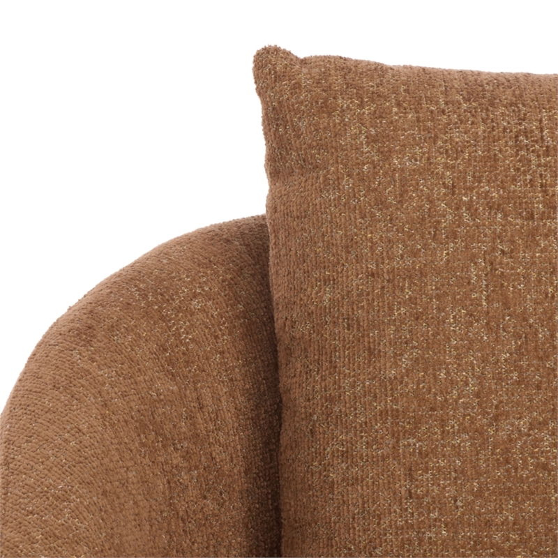 Safavieh Hannalisa Wood Swivel Chair in Brown