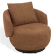 Safavieh Hannalisa Wood Swivel Chair in Brown