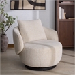 Safavieh Hannalisa Wood Swivel Chair in Taupe