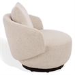 Safavieh Hannalisa Wood Swivel Chair in Taupe