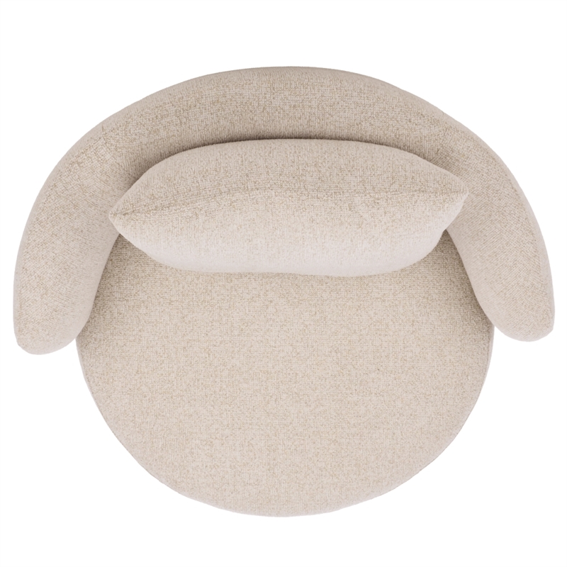 Safavieh Hannalisa Wood Swivel Chair in Taupe