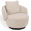 Safavieh Hannalisa Wood Swivel Chair in Taupe