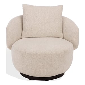Safavieh Hannalisa Wood Swivel Chair in Taupe