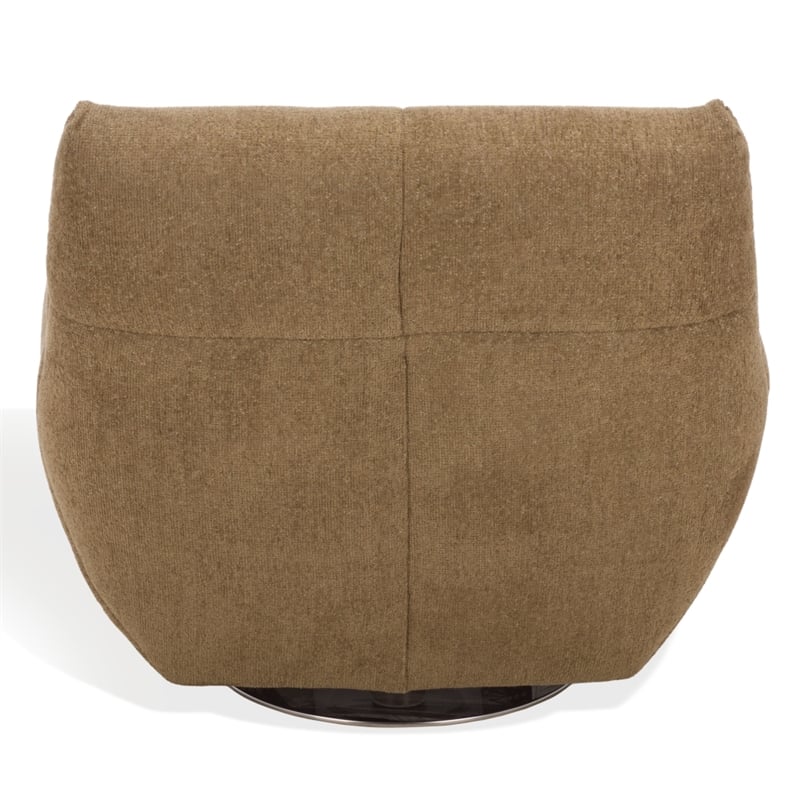 Safavieh Layletta Wood Swivel Chair in Light Brown