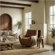 Safavieh Layletta Wood Swivel Chair in Brown