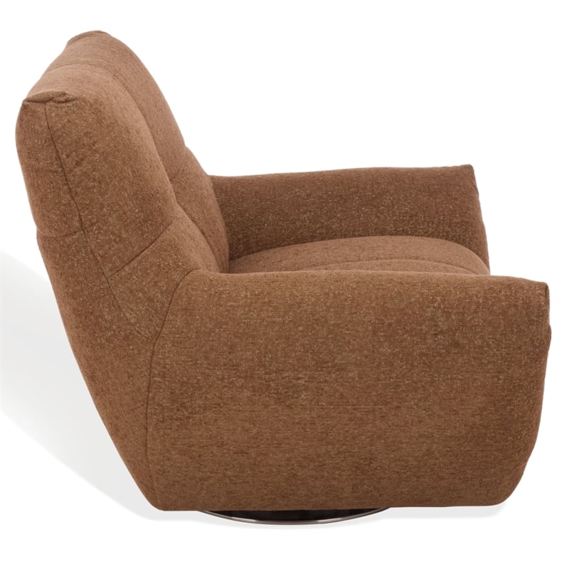 Safavieh Layletta Wood Swivel Chair in Brown