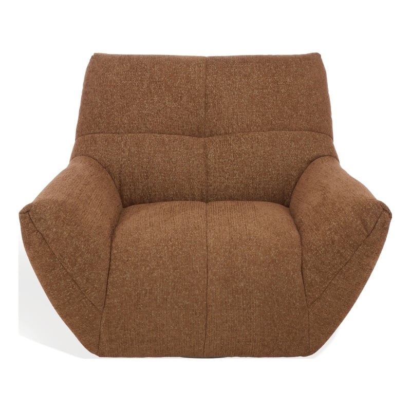 Safavieh Layletta Wood Swivel Chair in Brown