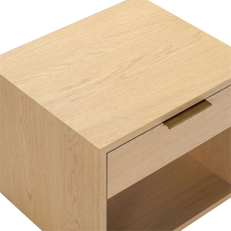 Safavieh Gabribecca 1 Drawer Wood Nightstand in Oak