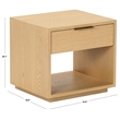 Safavieh Gabribecca 1 Drawer Wood Nightstand in Oak