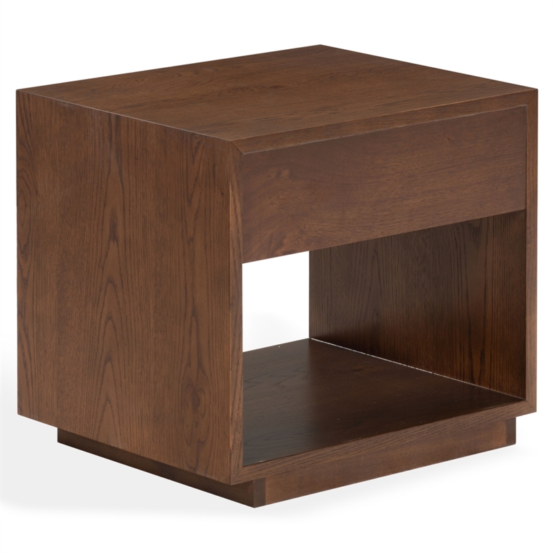 Safavieh Gabribecca 1 Drawer Wood Nightstand in Walnut