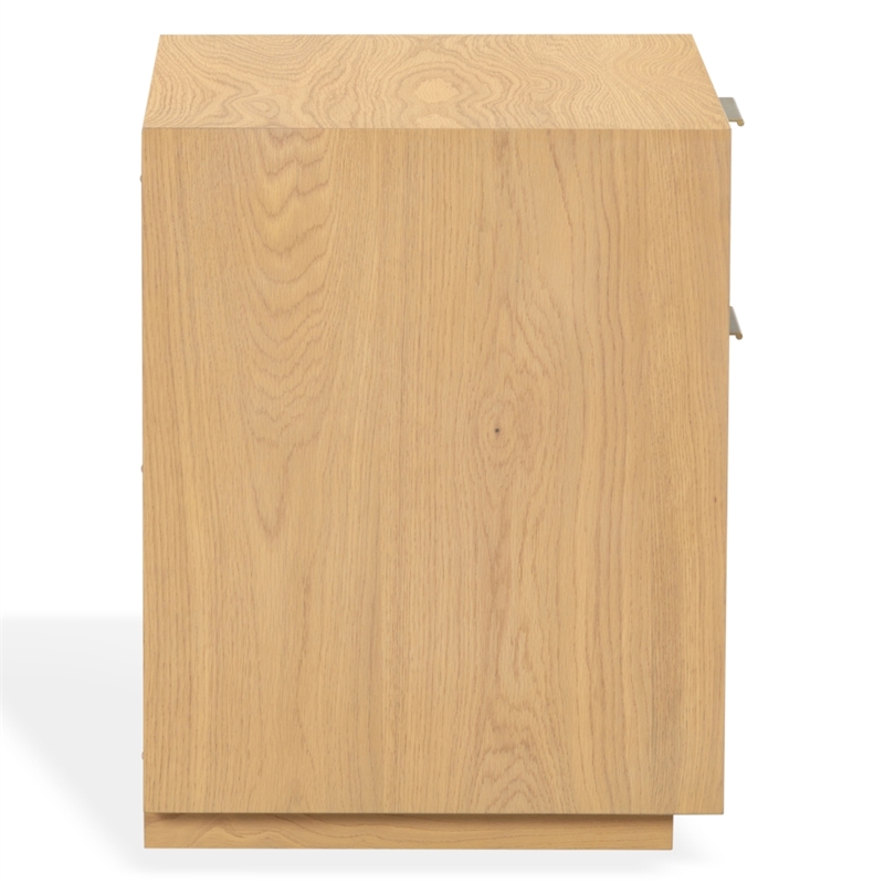 Safavieh Gabribecca 2 Drawer Wood Nightstand in Oak