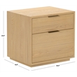 Safavieh Gabribecca 2 Drawer Wood Nightstand in Oak