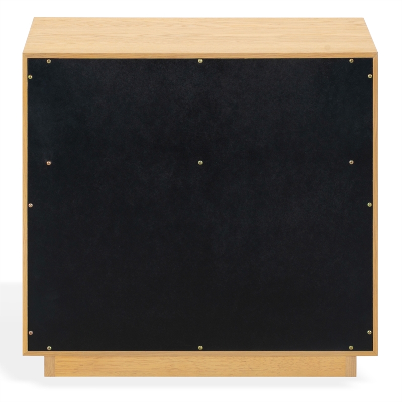 Safavieh Gabribecca 2 Drawer Wood Nightstand in Oak