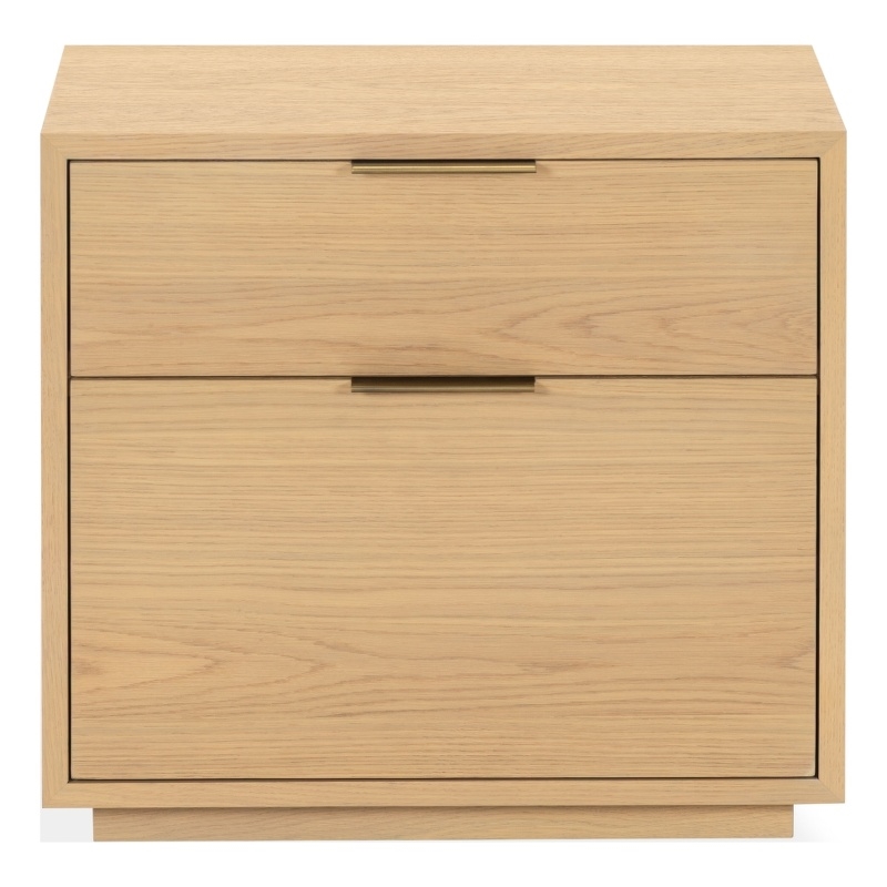 Safavieh Gabribecca 2 Drawer Wood Nightstand in Oak