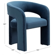 Safavieh Catharia 3 Leg Wood Dining Chair in Navy