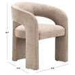 Safavieh Catharia 3 Leg Wood Dining Chair in Brown