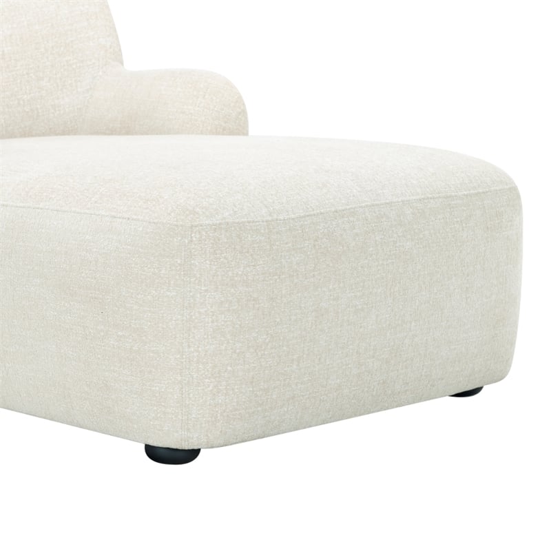 Safavieh Frederici Wood Chaise Lounge in Taupe