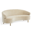 Safavieh Primrose Wood Curved Sofa in Taupe / Gold
