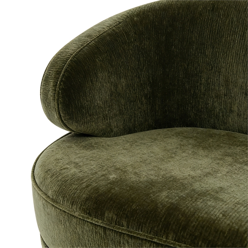 Safavieh Primrose Wood Curved Sofa in Olive  / Gold