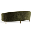 Safavieh Primrose Wood Curved Sofa in Olive  / Gold