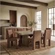 Safavieh Pietro Tufted Chenille and Wood Dining Chair in Brown