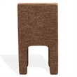 Safavieh Pietro Tufted Chenille and Wood Dining Chair in Brown