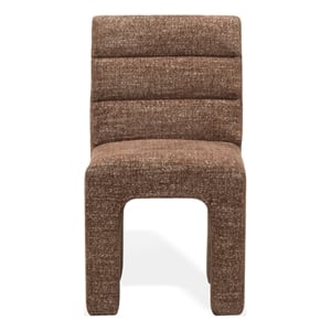 Safavieh Pietro Tufted Chenille and Wood Dining Chair in Brown