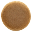 Safavieh Cecelia Round Chenille and Wood Ottoman in Mustard / Walnut