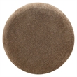 Safavieh Cecelia Round Chenille and Wood Ottoman in Brown/ Walnut