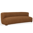 Safavieh Kellibriana Chenille and Wood Sofa in Brown / Walnut