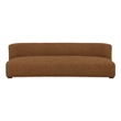 Safavieh Kellibriana Chenille and Wood Sofa in Brown / Walnut