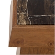 Safavieh Lakaytee Marble Top Drink Table in Walnut / Brown