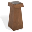 Safavieh Lakaytee Marble Top Drink Table in Walnut / Brown