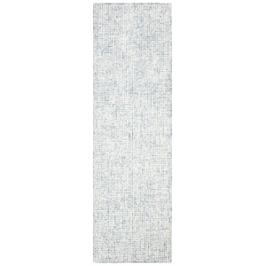 Safavieh Abstract 2'-3&quot x 22'-0&quot Hand Tufted Wool Rug in Ivory / Blue