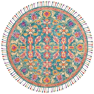 Safavieh Aspen 3'-0&quot x 3'-0&quot Hand Tufted Wool Rug in Turquoise / Purple