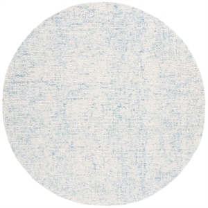 Safavieh Abstract 3'-0&quot x 3'-0&quot Hand Tufted Wool Rug in Light Blue / Ivory
